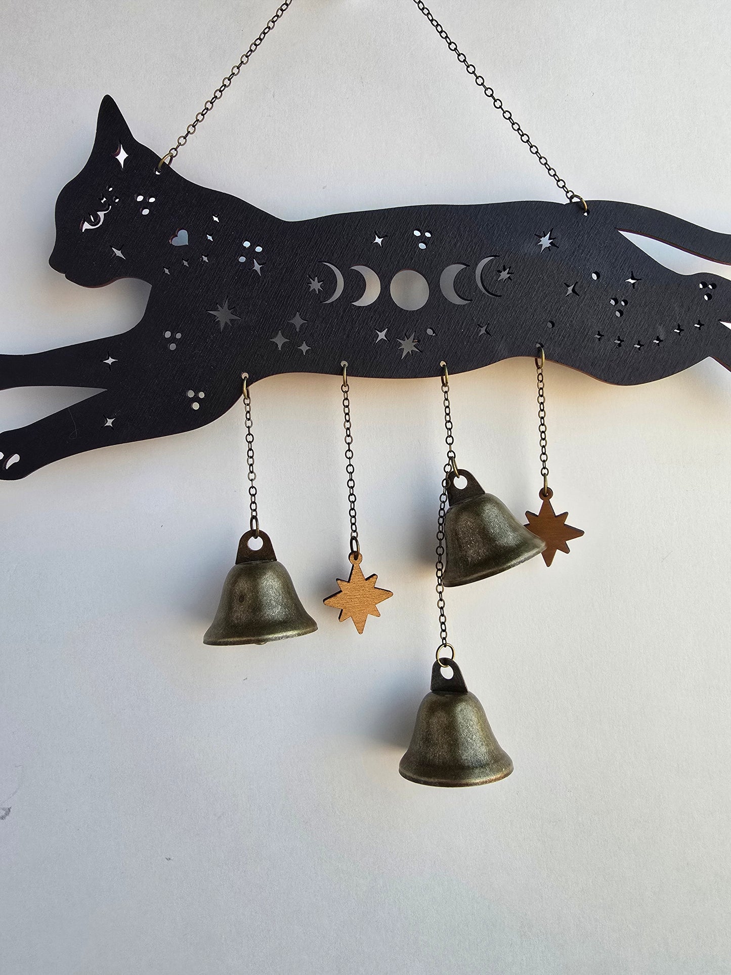 Cat Witch Bells | Handcrafted Protection Door Bells