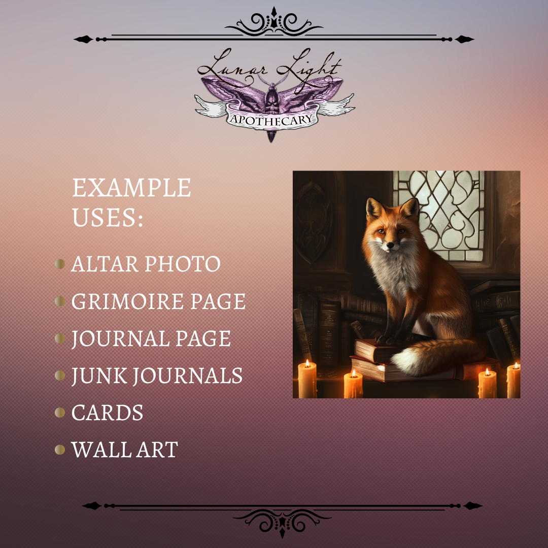 Fox Familiar Altar Image | Printable art