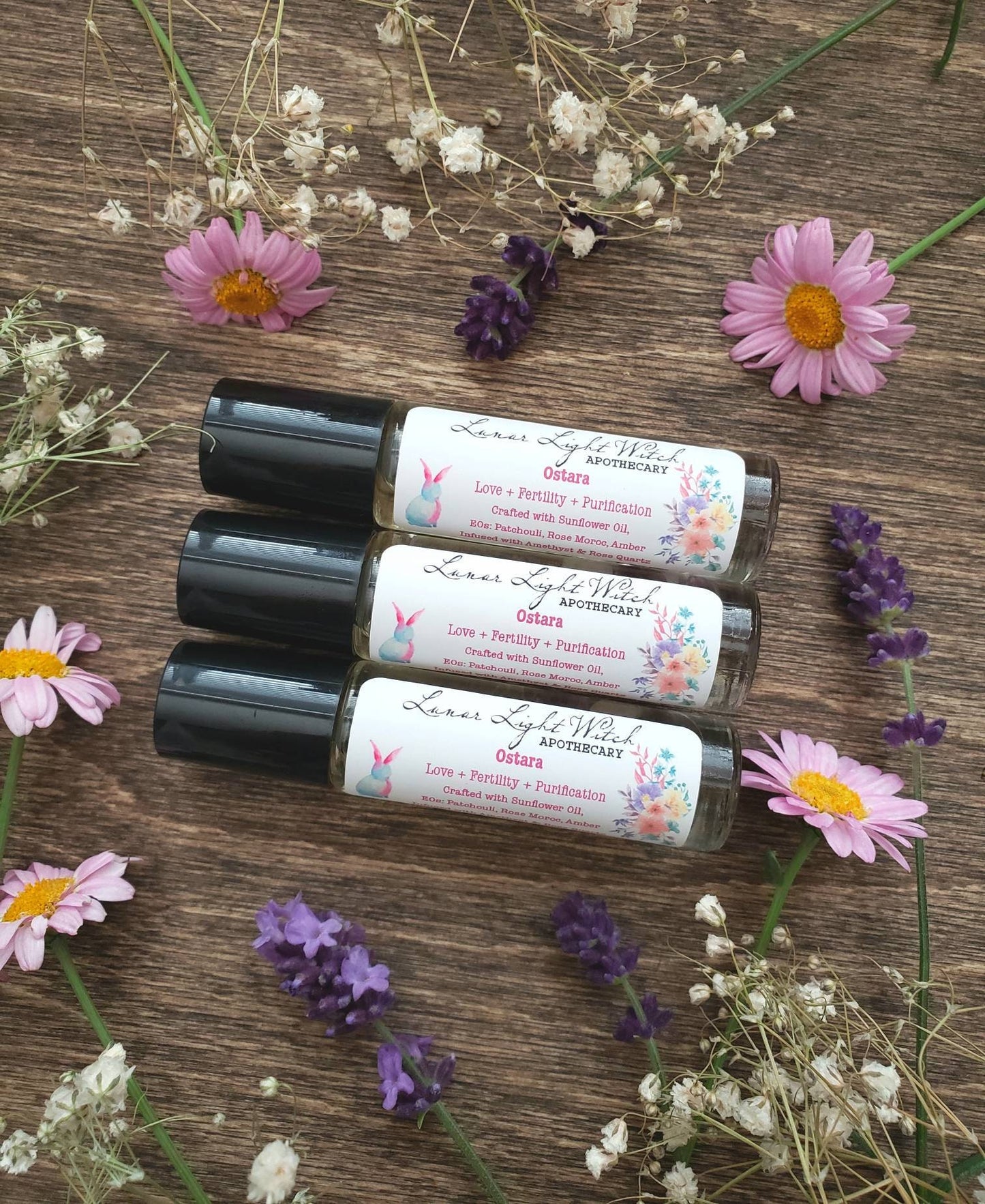Ostara Rollon Oil | Ritual oil | Spring equinox | Love, Fertility, Protection |Rose maroc, Patchouli, Amber essential oils | manifest
