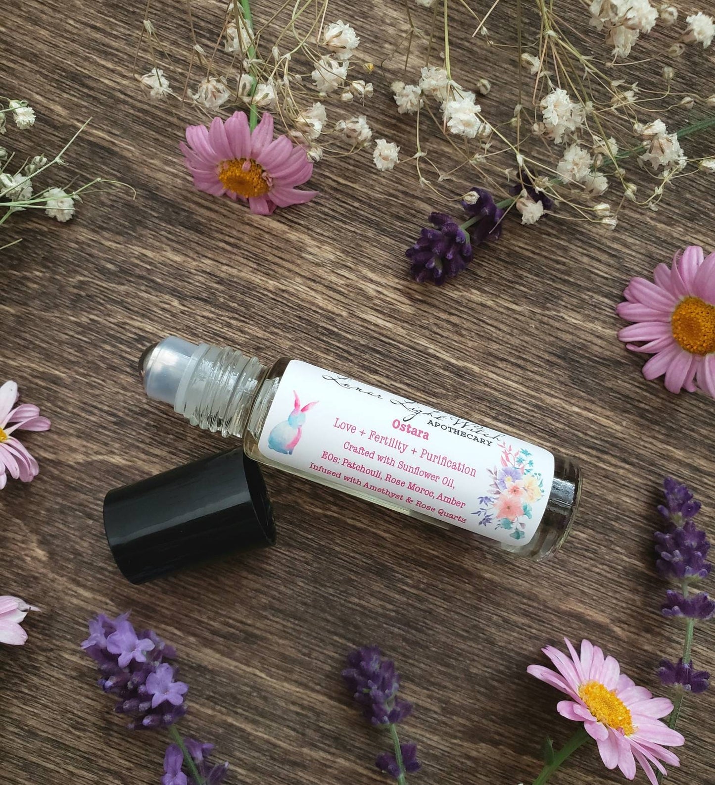 Ostara Rollon Oil | Ritual oil | Spring equinox | Love, Fertility, Protection |Rose maroc, Patchouli, Amber essential oils | manifest