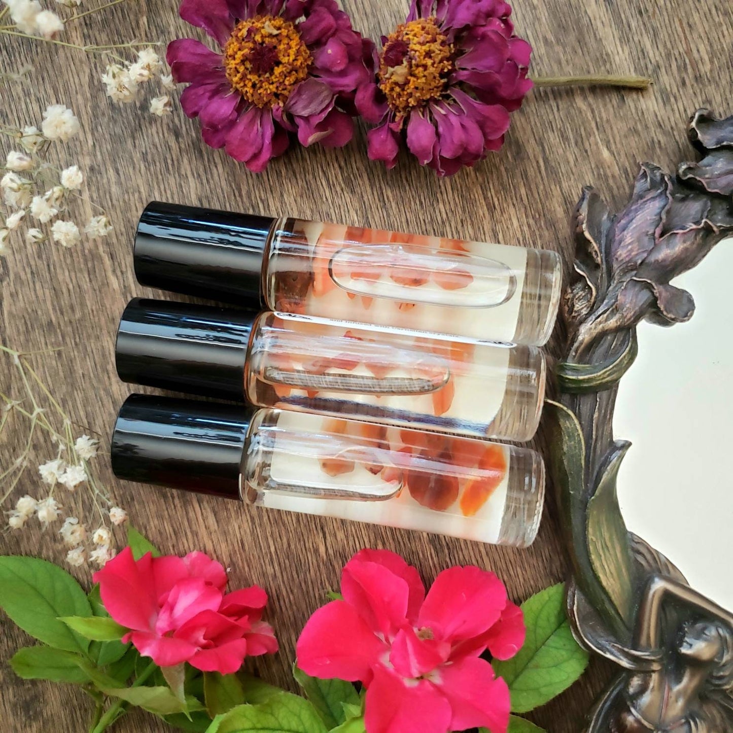 Neroli Oil Perfume | sunflower oil | carnelian | sacral chakra | balance emotions | lift vibrations | soothe stress | invite wealth