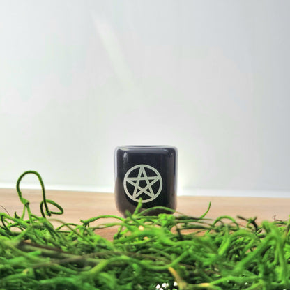 Silver Pentacle Chime Candle Holder