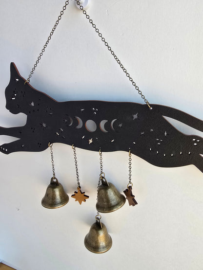 Cat Witch Bells | Handcrafted Protection Door Bells