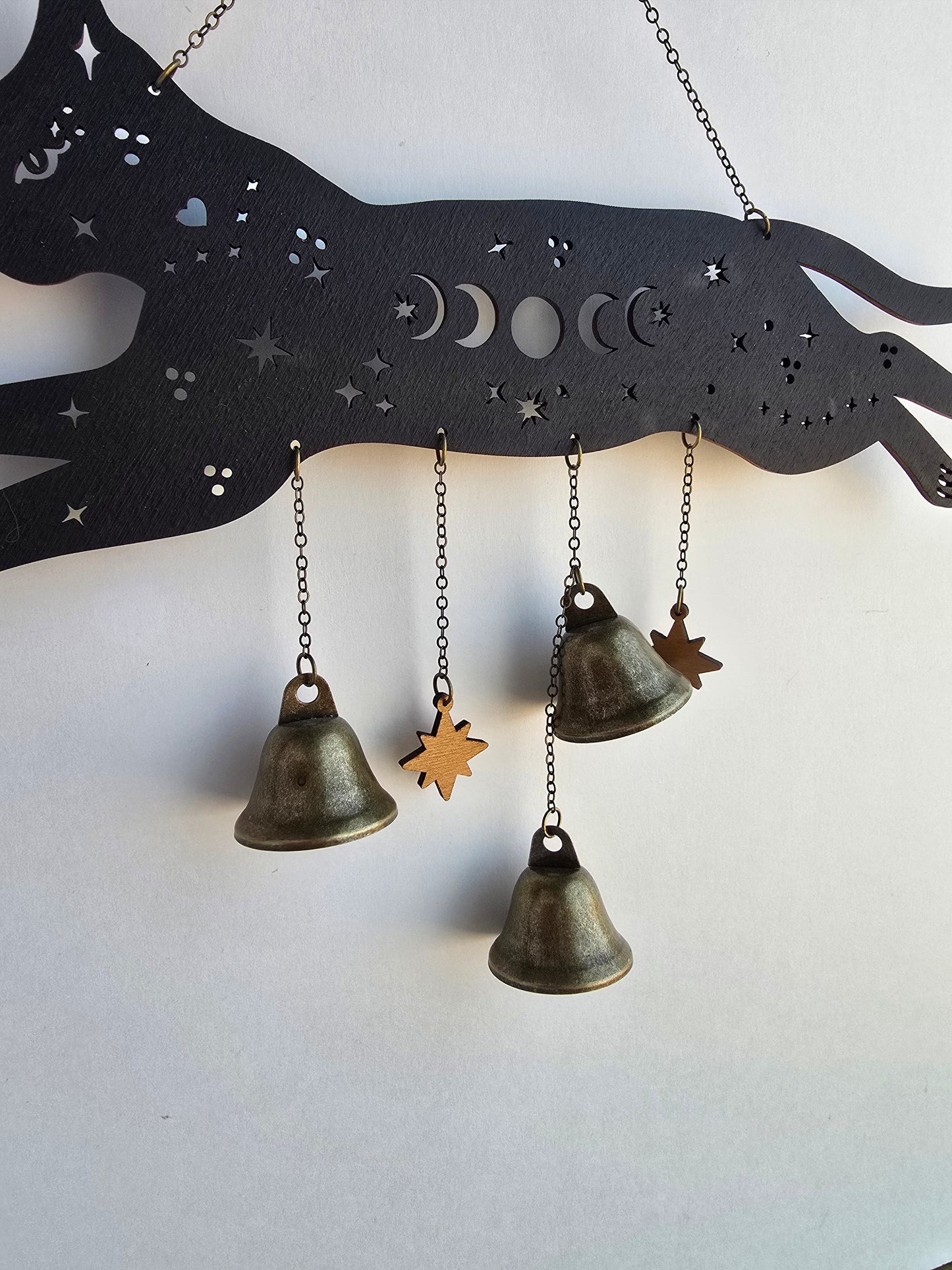 Cat Witch Bells | Handcrafted Protection Door Bells