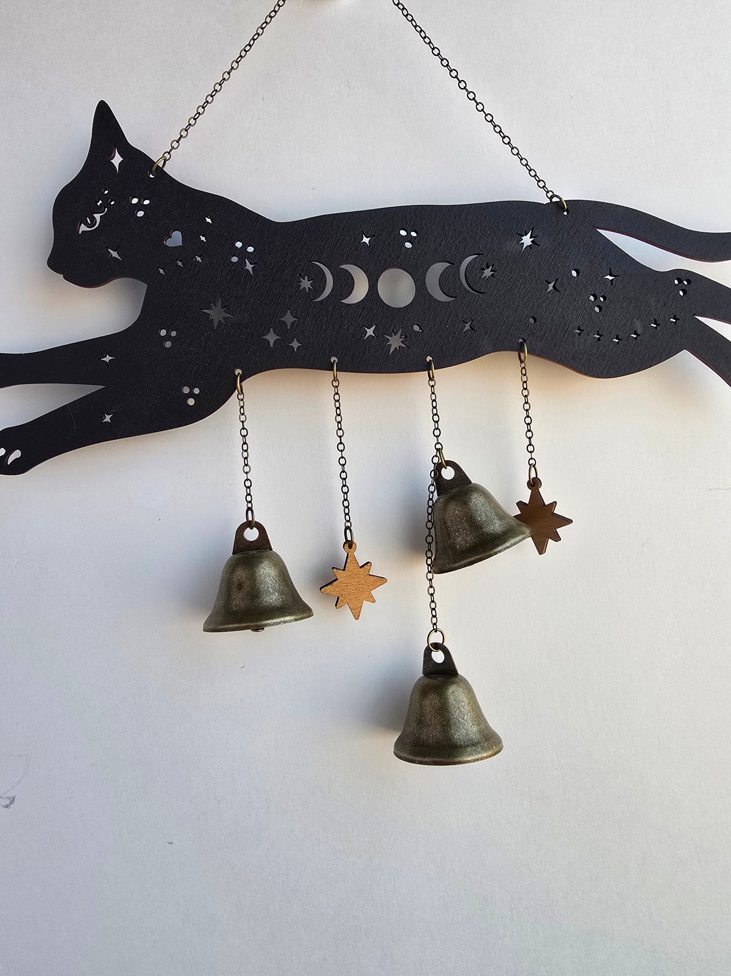 Cat Witch Bells | Handcrafted Protection Door Bells