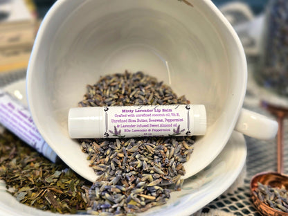 Minty Lavender Lip Balm | Chapped lips | Shea butter | bees wax | peppermint | lavender | lip moisturizer
