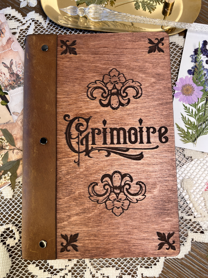 Vintage Style Grimoire  | Victorian | book of shadows | spells | dream journal notebook | sketchbook | junk journal scrapbook | witchcraft