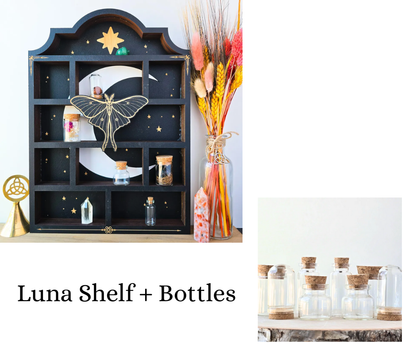 Luna Moth Shelf | Apothecary Cabinet | Crystal Shelf | oddities display | crystal storage | crystal shelves