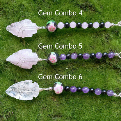 Protection Car Charm - rear view mirror accessory - Goddess Artemis - Amethyst charm - mirror charm - rear view mirror charm - travel safe