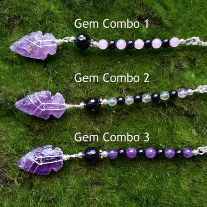 Protection Car Charm - rear view mirror accessory - Amethyst charm - mirror charm - rear view mirror charm - travel safe - Goddess Artemis