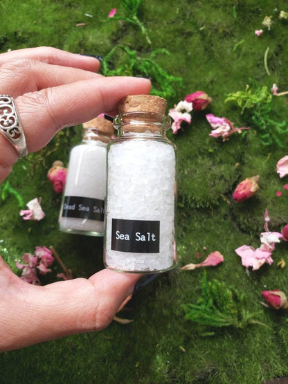 Ritual Salt | Witch Salt | Black Salt | Black Salt | Dead Sea Salt | Protection | Witches Apothecary Bottle