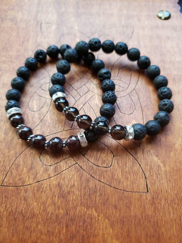 Root Chakra bracelet | aromatherapy diffuser | lava beads