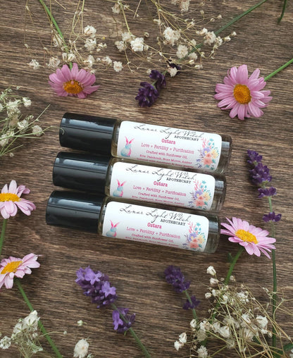 Ostara Rollon Oil  | Ritual oil | Spring equinox | Love, Fertility, Protection |Rose maroc, Patchouli, Amber essential oils | manifest