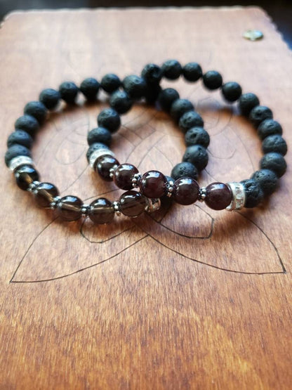 Root Chakra bracelet | aromatherapy diffuser | lava beads