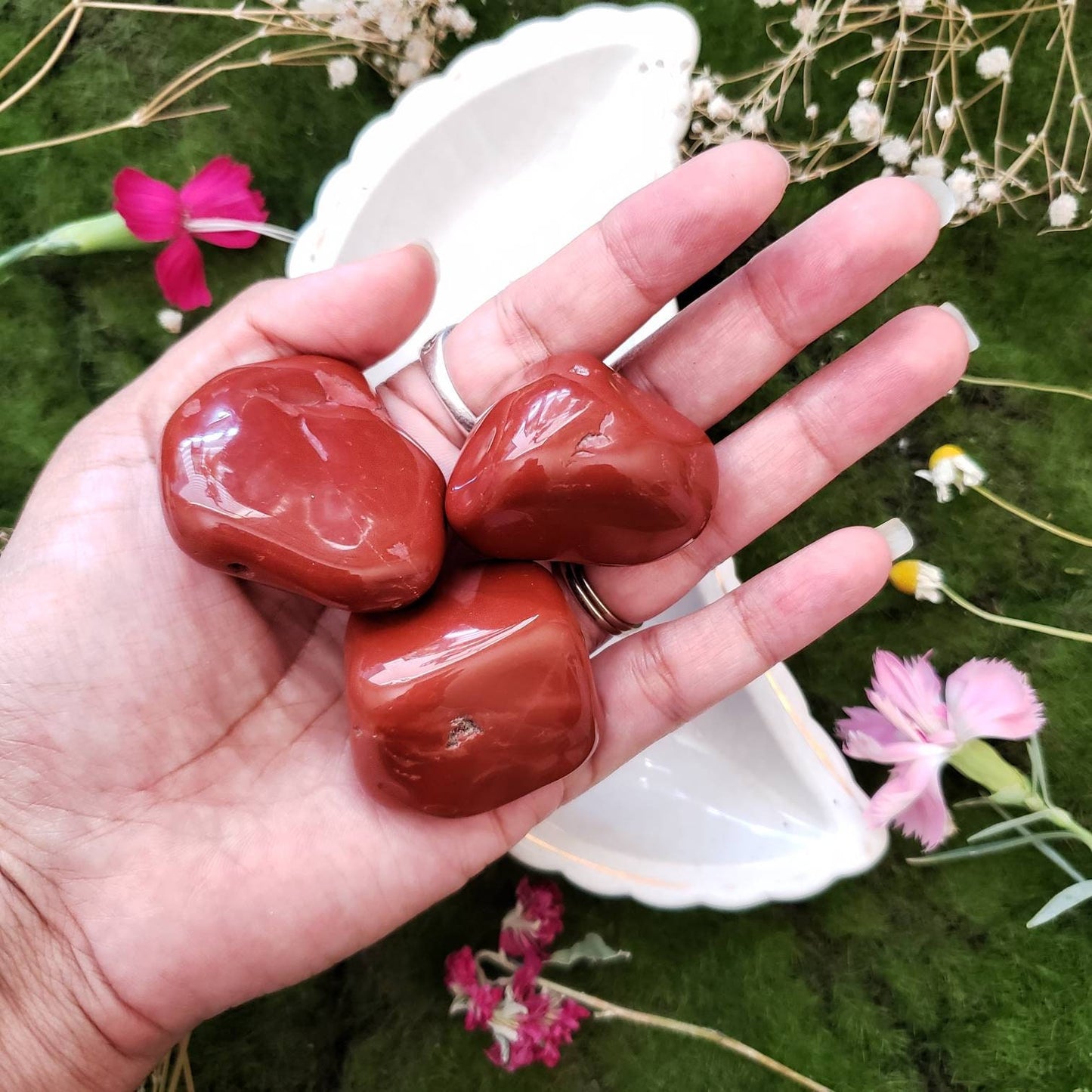 Red Jasper Tumbled Crystal | Grid Gemstone | Natural Gemstones | Meditation | Crystal Grids | Magick | Altar Tool | Sacral Chakra