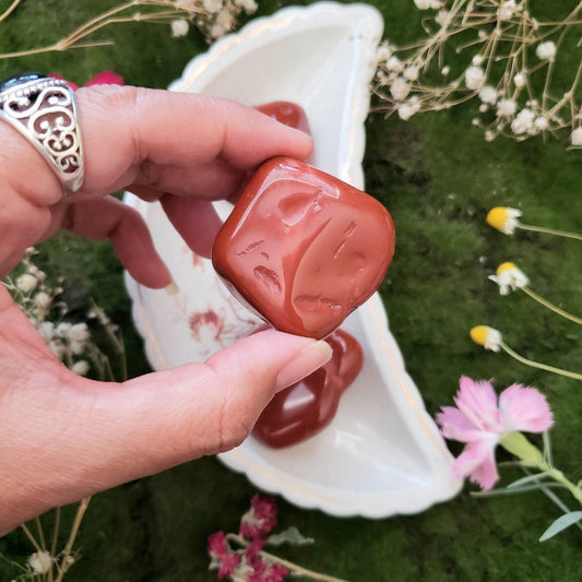 Red Jasper Tumbled Crystal | Grid Gemstone | Natural Gemstones | Meditation | Crystal Grids | Magick | Altar Tool | Sacral Chakra