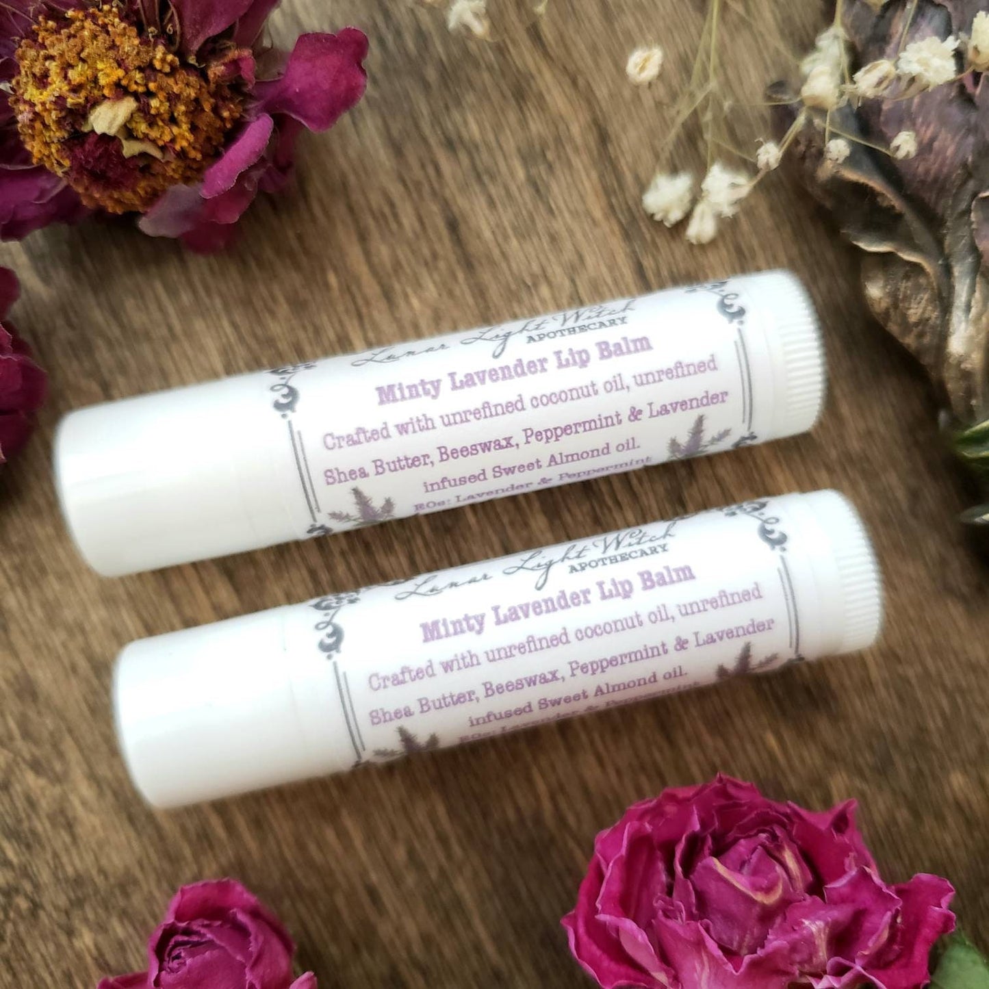 Minty Lavender Lip Balm | Chapped lips | Shea butter | bees wax | peppermint | lavender | lip moisturizer