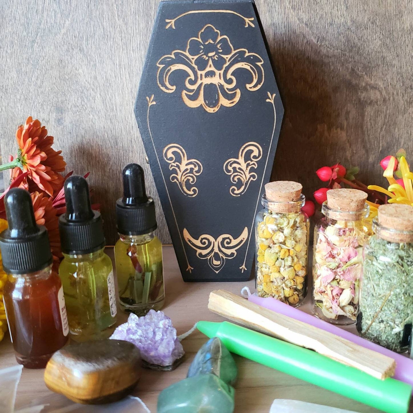 Mystery coffin box | Wooden coffin | witchy mystery box | Witchcraft kit | Gift for Witch | Surprise box | Protection | prosperity | fairy