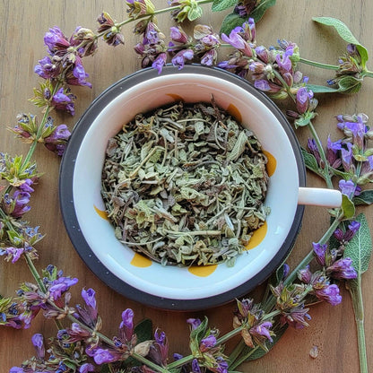 Dried Garden Sage |  Salvia officinalis | Herb leaf | Witchcraft herbs | herbal tea | Magic supplies | Witches Apothecary