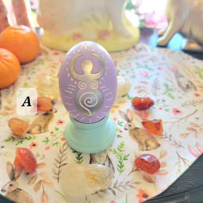 Ostara painted egg | Hand painted wooden eggs | Easter egg spring decor | ornament | pastel | basket filler stuffer |