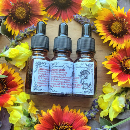 Dragon's Blood Protection oil | daemonorops draco resin | Spell oil | Banish | Love heal | Witch Apothecary | Witchcraft | sweet almond