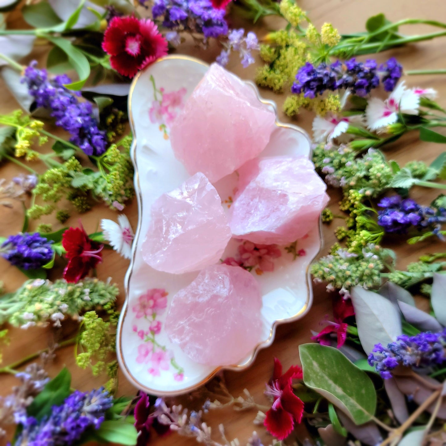 Rose Quartz Raw Crystal Chunk | Grid Gemstone | Natural Gemstones | Meditation | Crystal Grid | Magick | Altar Tool | Heart and Crown Chakra