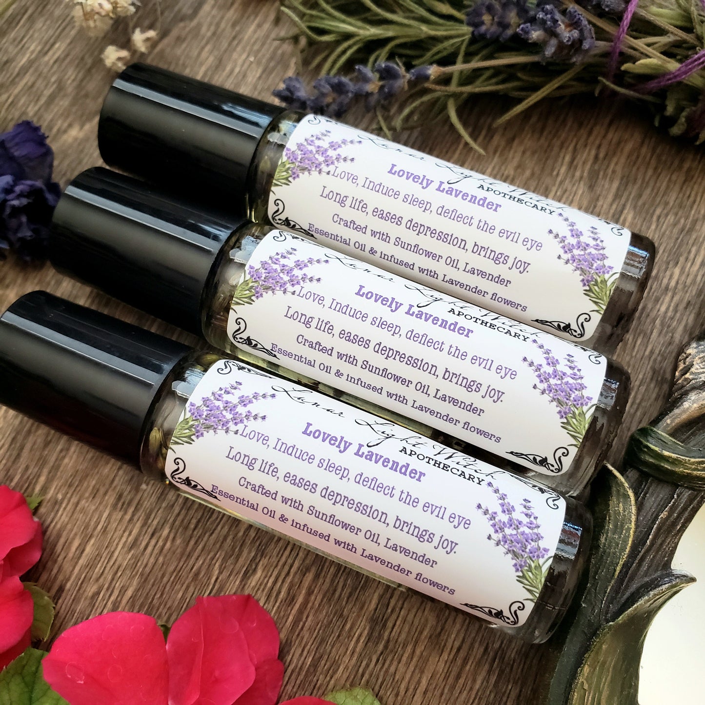 Lavender Rollon Oil | ritual oil | Third Eye chakra balance | deflect evil eye |