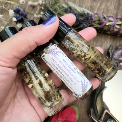 Lavender Rollon Oil | ritual oil | Third Eye chakra balance | deflect evil eye |