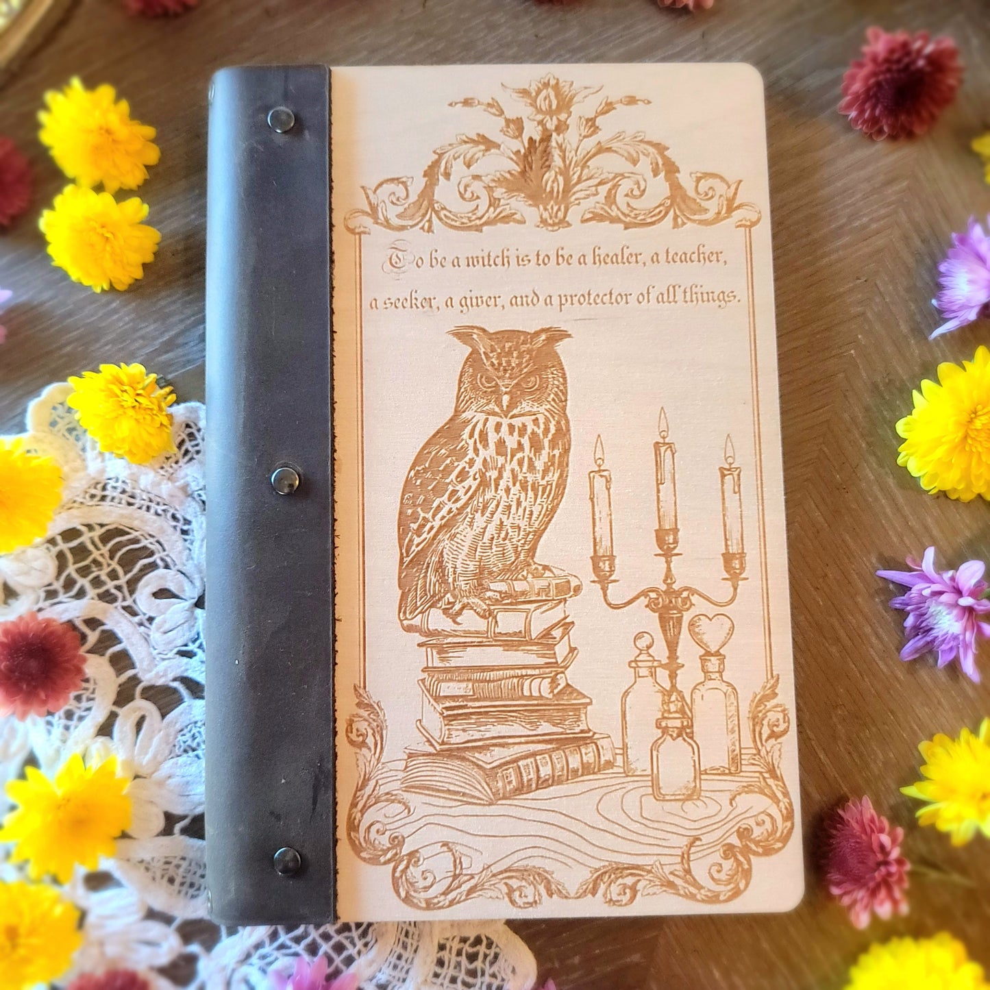 Owl Grimoire Vintage Style | book of shadows | dream notebook | sketchbook | junk journal | scrapbook |spell book |animal spirit totem guide