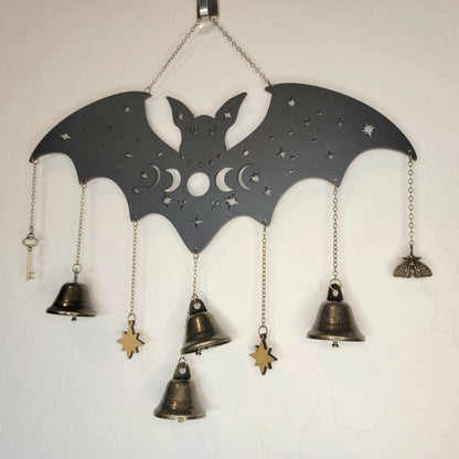 Bat Witch Bells wood wall decor hanging |Wood Wall art | Witchy decor | Altar