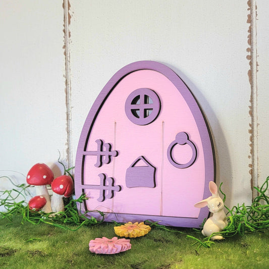 Pink Fairy Door | Wood Pixie Door | Elf Door | Fae | Woodland creature | Forest spirit