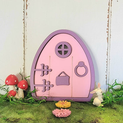 Pink Fairy Door | Wood Pixie Door | Elf Door | Fae | Woodland creature | Forest spirit