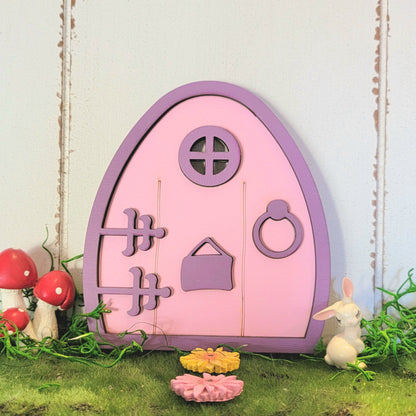 Pink Fairy Door | Wood Pixie Door | Elf Door | Fae | Woodland creature | Forest spirit