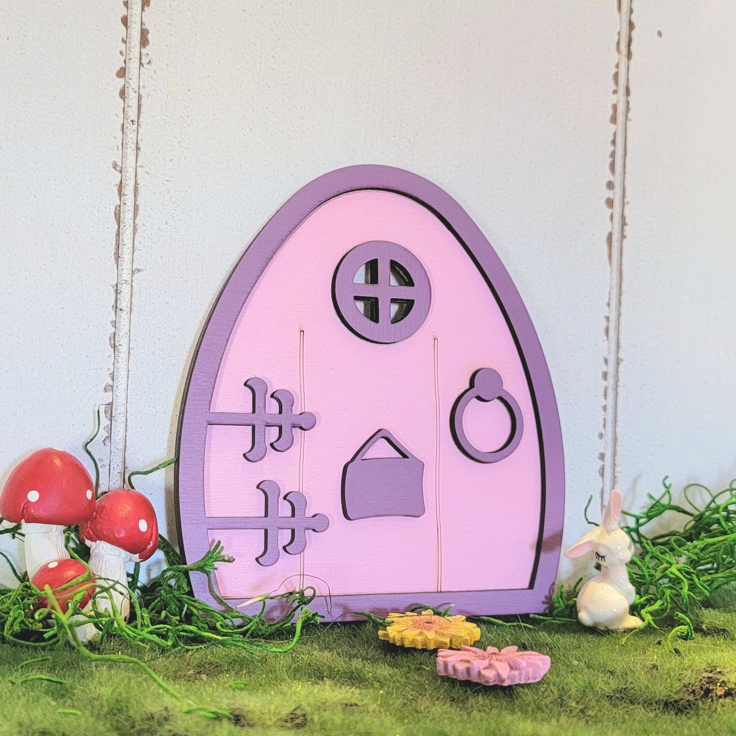 Pink Fairy Door | Wood Pixie Door | Elf Door | Fae | Woodland creature | Forest spirit