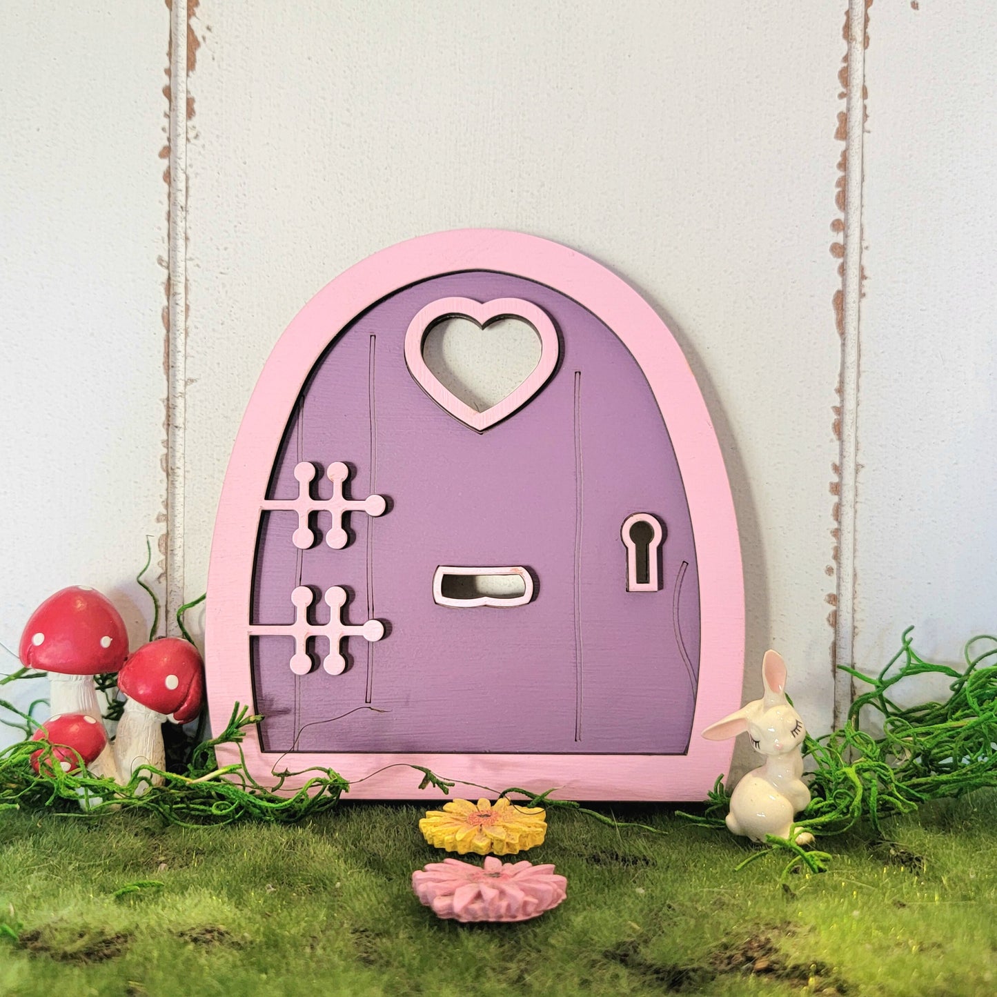 Purple Fairy Door | Wood Pixie Door | Elf Door | Fae | Woodland creature | Forest spirit