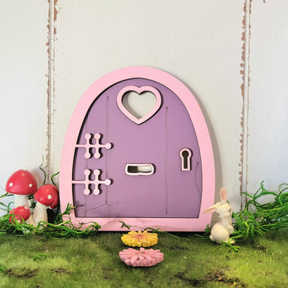 Purple Fairy Door | Wood Pixie Door | Elf Door | Fae | Woodland creature | Forest spirit