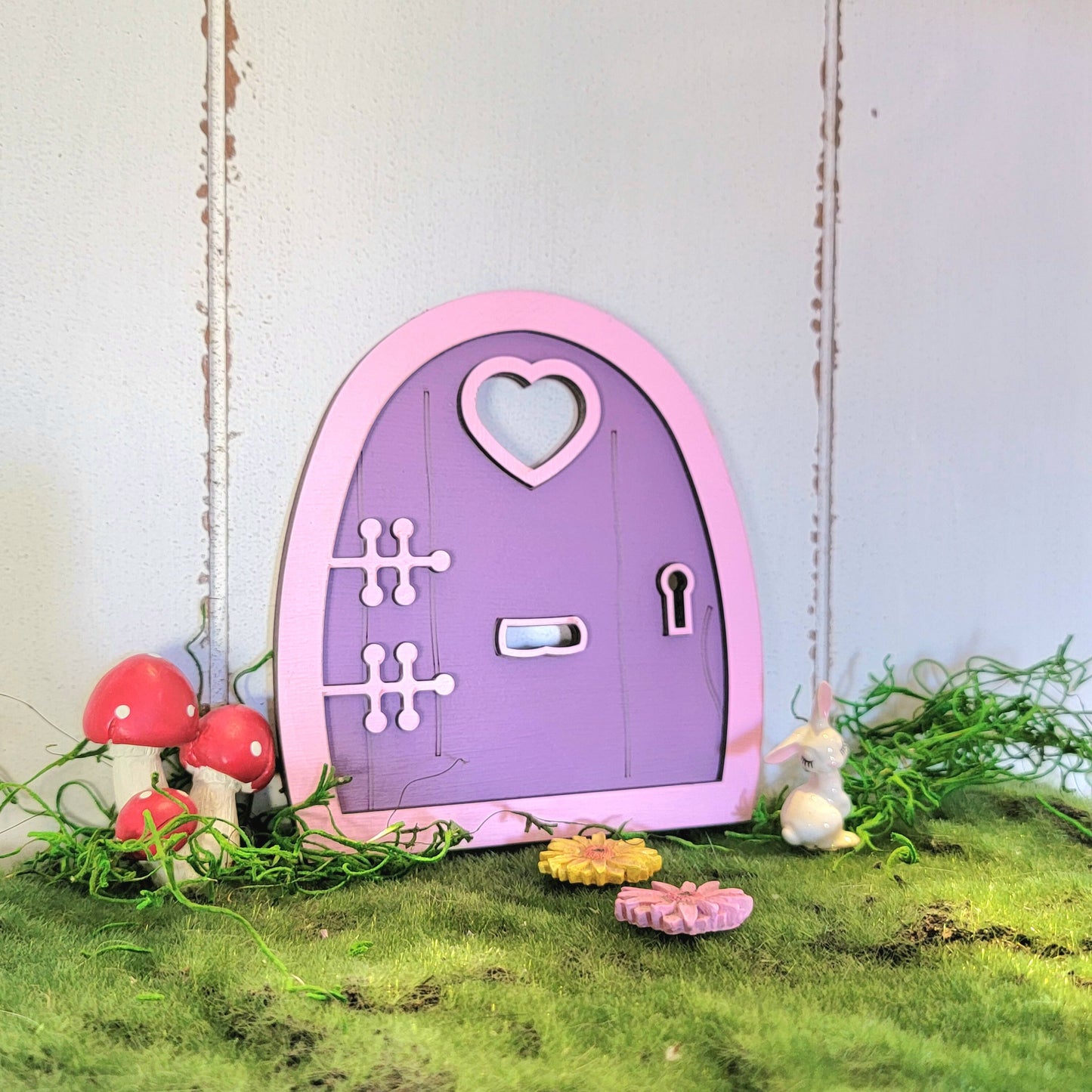 Purple Fairy Door | Wood Pixie Door | Elf Door | Fae | Woodland creature | Forest spirit