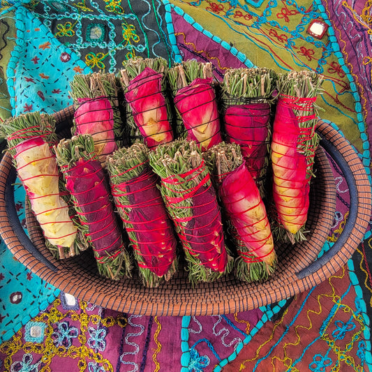 Rosemary and Rose Smudge Stick | White Sage alternative | cleansing | protection | remove negativity