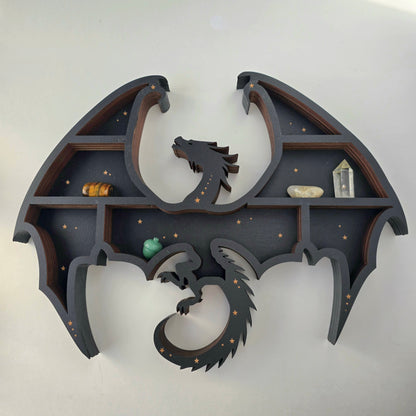 Wood Dragon shelf | Crystal Shelf | oddities display | crystal storage | crystal shelves