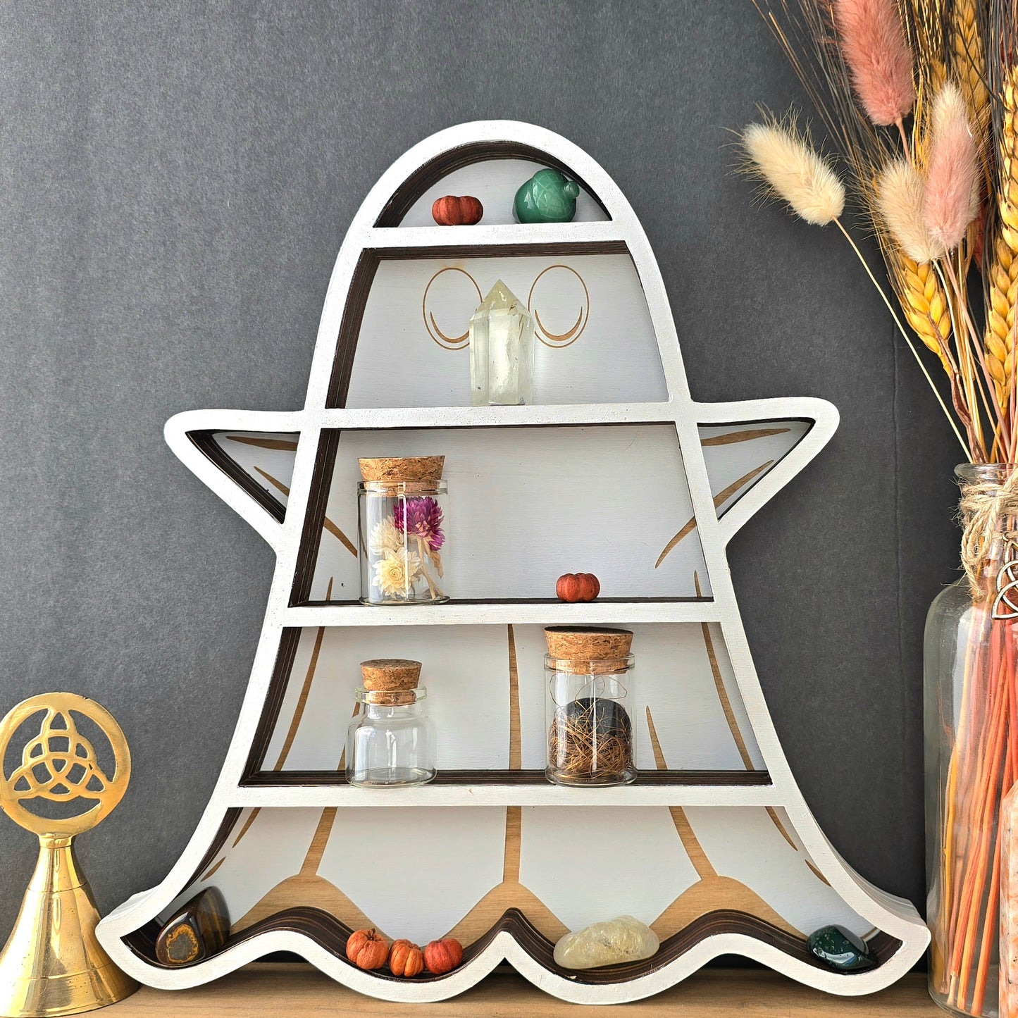 Wood Ghost Shelf | Crystal Shelf | oddities display | crystal storage | crystal shelves