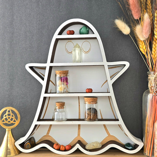 Wood Ghost Shelf | Crystal Shelf | oddities display | crystal storage | crystal shelves