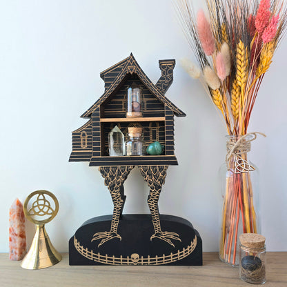 Wood Baba Yaga shelf | Crystal Shelf | oddities display | crystal storage | crystal shelves